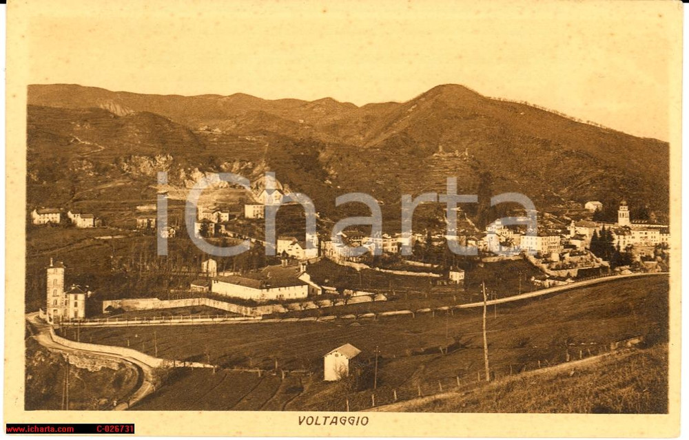 Cartolina originale da collezione Voltaggio (AL) anni '30 - Paesaggio d'epoca *FP NV 1