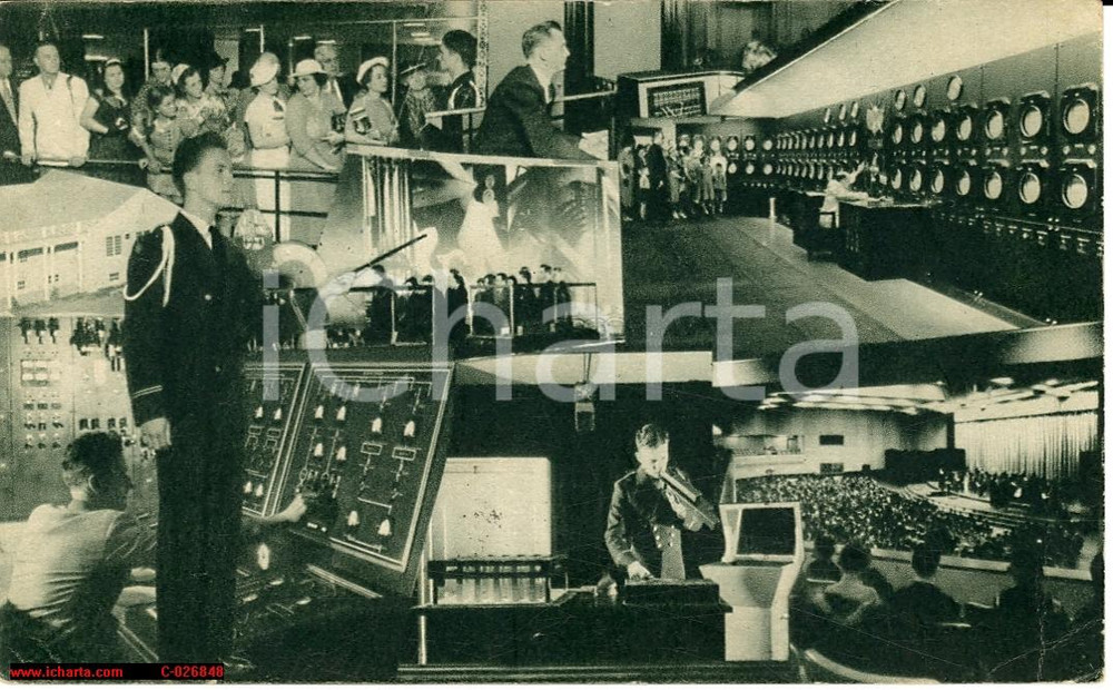 Cartolina originale da collezione 1938 New York - Radio City NBC Studio Tour, VG tp 1