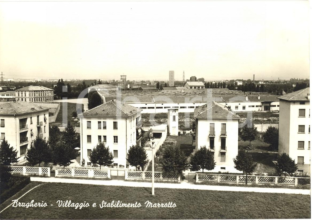 Cartolina originale da collezione 1960 ca BRUGHERIO (MB) Stabilimento villaggio MARZOTTO 1