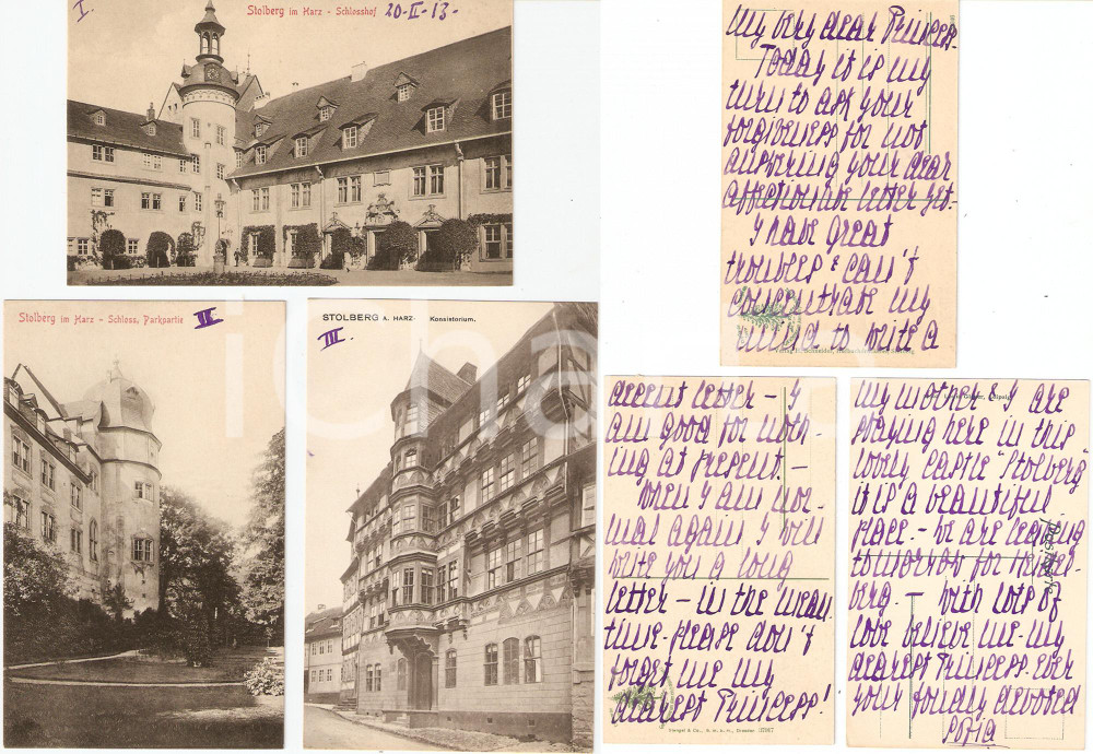 Autografo originale 1913 STOLBERG Sophie of SAXE-WEIMAR in a great trouble before suicide AUTOGRAPH 1