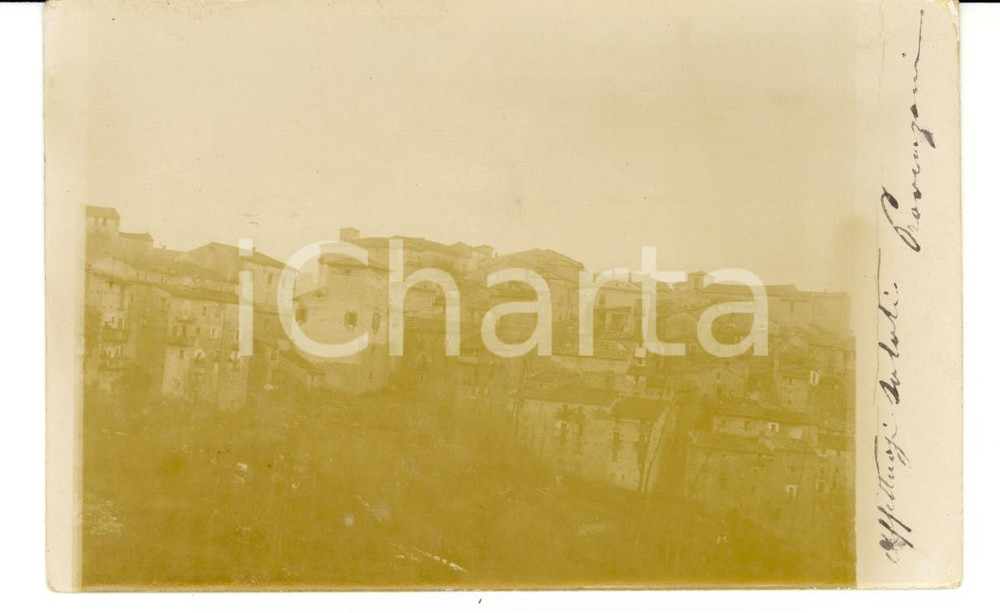 Fotografia d'epoca originale 1907 CAMPOBASSO Veduta del centro storico *Fotografia FP VG 1