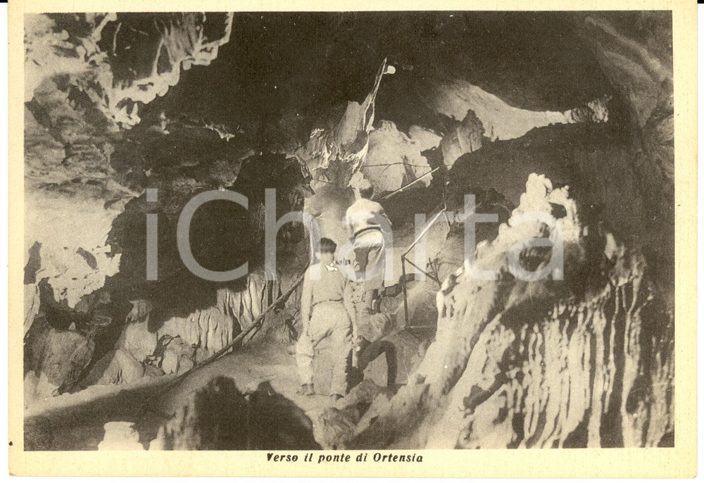 Cartolina originale da collezione 1940 ca FRABOSA SOPRANA CN Ponte di Ortensia Grotte di BOSSEA Cartolina FG NV 1