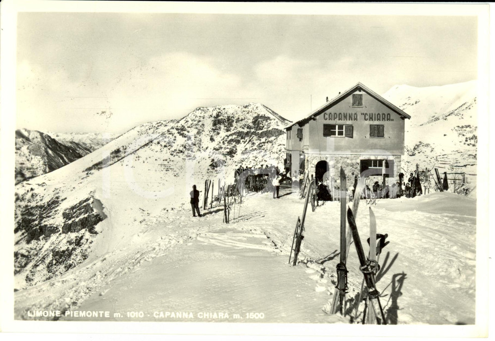 Cartolina originale da collezione 1958 LIMONE PIEMONTE (CN) Capanna Chiara *Cartolina postale FG VG 1