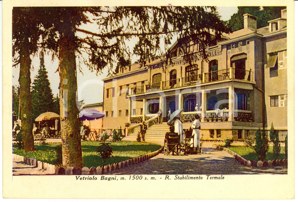 Cartolina originale da collezione 1938 VETRIOLO BAGNI (TN) Stabilimento termale *Cartolina postale FG VG 1