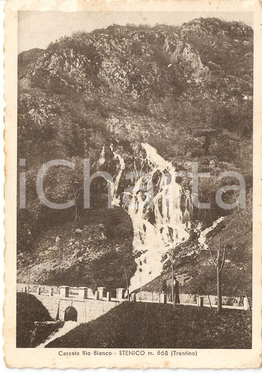 Cartolina originale da collezione 1944 STENICO TN Cascata Rio Bianco Cartolina postale FG VG ANIMATA 1