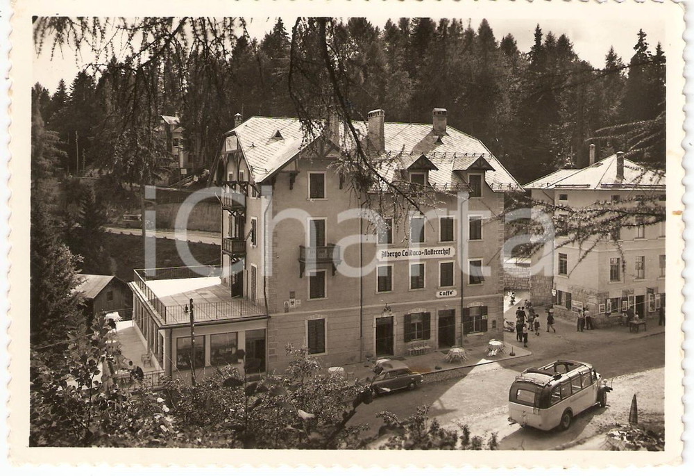 Cartolina originale da collezione 1950 ca PASSO DELLA MENDOLA (TN) Albergo Caldaro *Cartolina postale FG VG 1