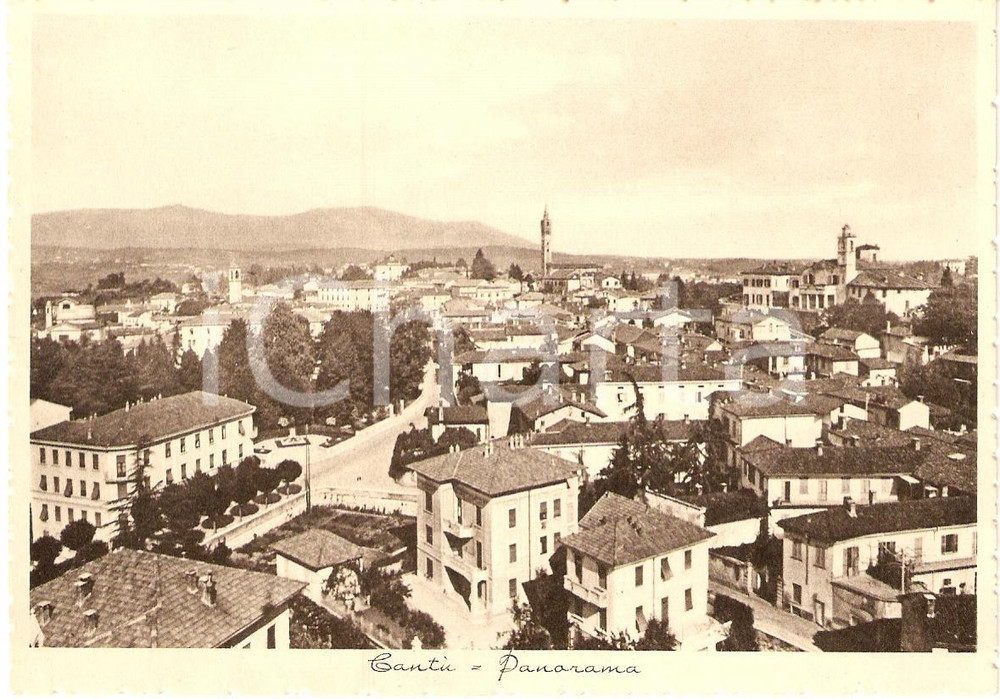 Cartolina originale da collezione 1942 CANTU' (CO) Scorcio panoramico della cittÃ  *Cartolina FG NV 1