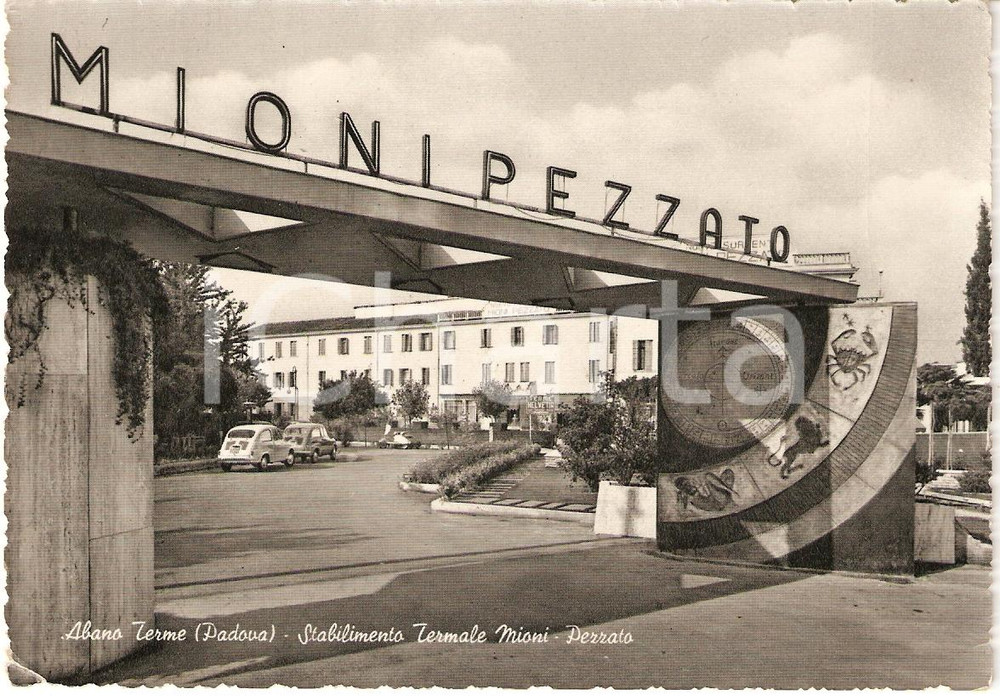 Cartolina originale da collezione 1965 ca ABANO TERME PD Stabilimento Termale MIONI PEZZATO Cartolina FG NV 1