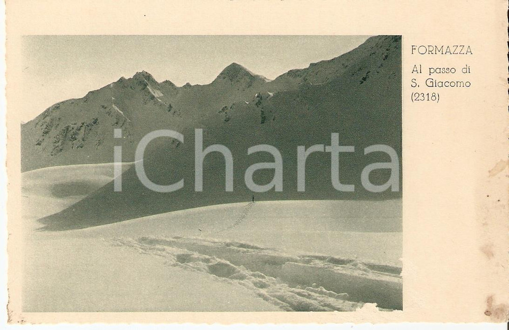 Cartolina originale da collezione 1920 ca FORMAZZA VCO PASSO DI SAN GIACOMO Albergo La Cascata del Toce ANIMATA 1