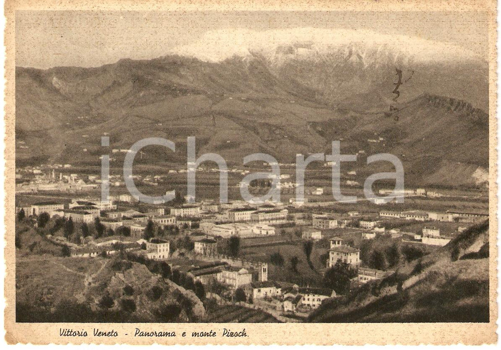 Cartolina originale da collezione 1941 VITTORIO VENETO TV Panorama MONTE PIZZOC Cartolina FG VG 1