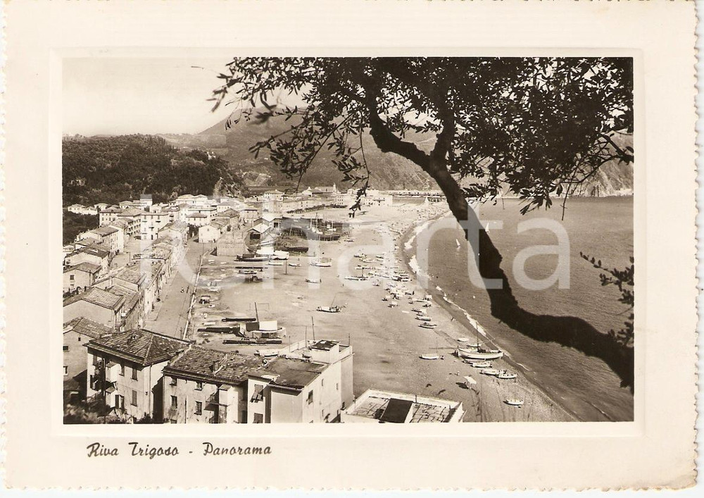 Autografo originale 1952 RIVA TRIGOSO (GE) Maria Assunta e Piero POGLIAGHI a Pino PONTI *Cartolina 1