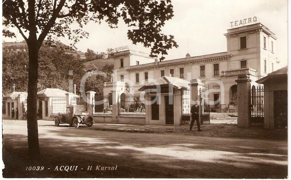 Cartolina originale da collezione 1934 ACQUI TERME (AL) Teatro KURSAAL Cartolina Animata FP VG 1