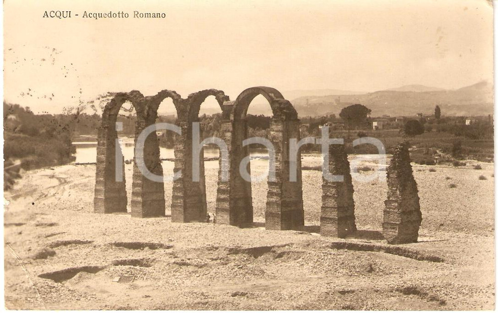 Cartolina originale da collezione 1934 ACQUI TERME AL ACQUEDOTTO ROMANO Cartolina FP VG 1