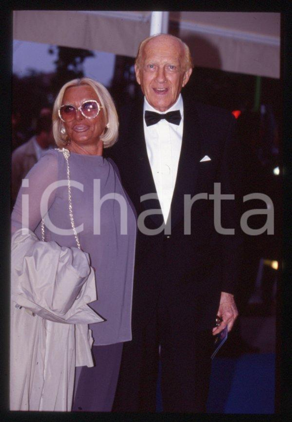 Fotografia d epoca originale Raimondo VIANELLO Sandra MONDAINI  TELEGATTI 1999 Arrivo 35 mm vintage slide 3 1