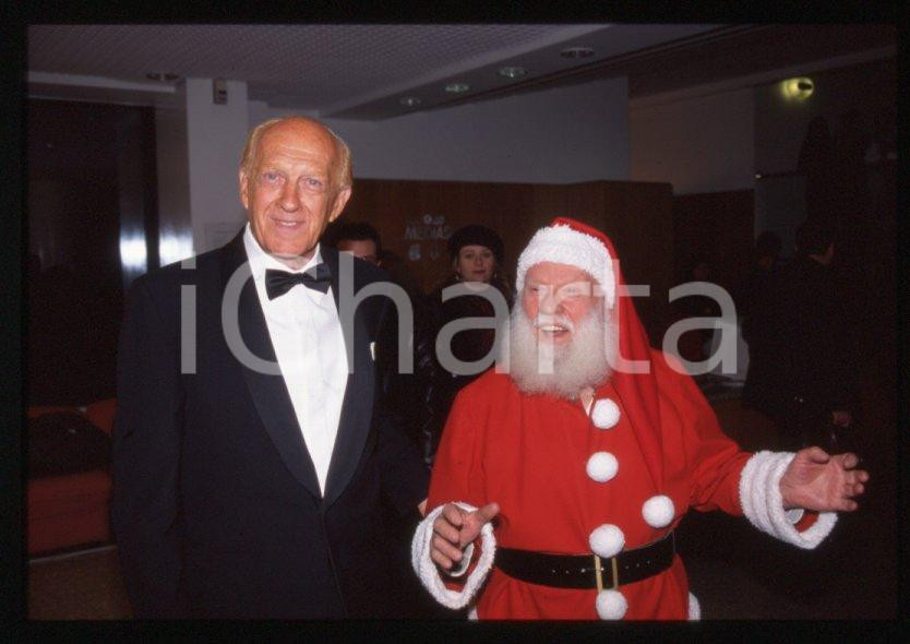 Fotografia d epoca originale 1998 I TRE TENORI Raimondo VIANELLO con Babbo Natale 35mm vintage slide 5 1