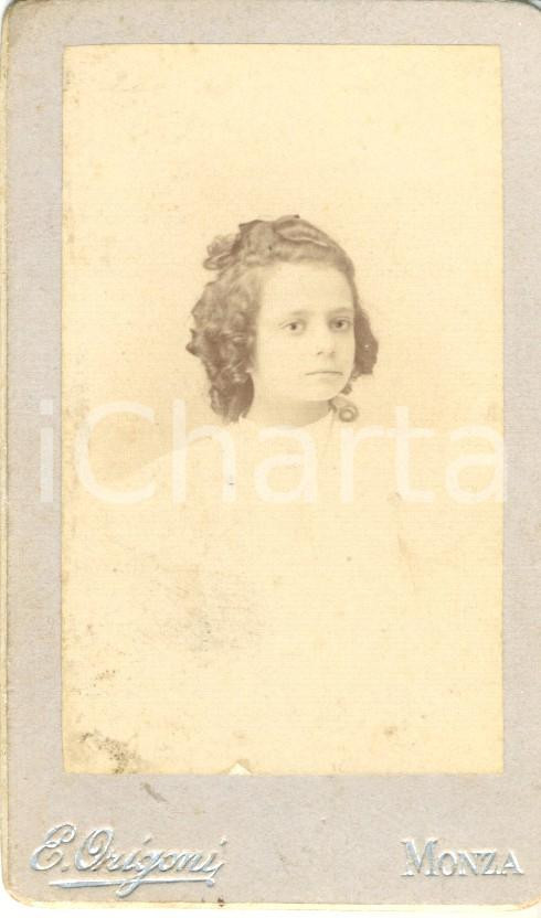 Fotografia d'epoca originale 1900 ca MONZA (MB) Ritratto di bambina Foto BARNUM Studio EGISTO ORIGONI 1