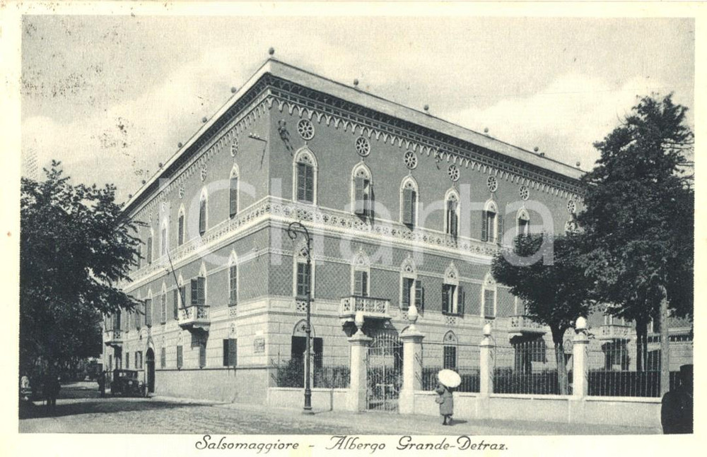 Autografo originale 1937 SALSOMAGGIORE TERME (PR) Albergo Grande Detraz *AUTOGRAFO Luigi ALZONA 1