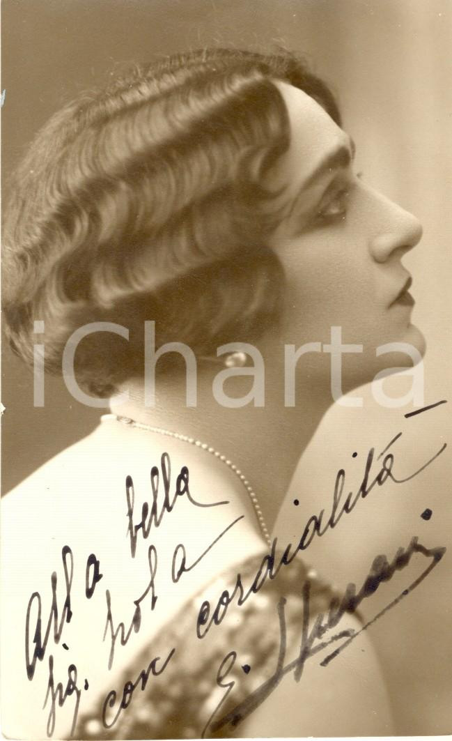 Autografo originale 1928 Cartolina attrice ESPERIA SPERANI con dedica AUTOGRAFA FP 1