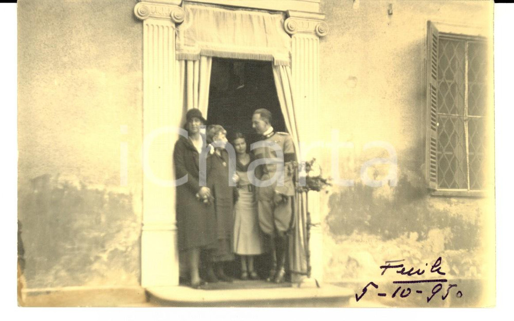 Fotografia d'epoca originale 1930 FENILE (TO) Principe Umberto in visita al paese *Foto Nazionale 1