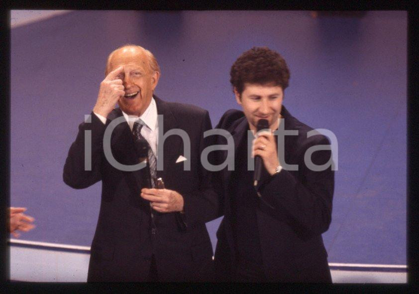 Fotografia d epoca originale Raimondo VIANELLO Fabio FAZIO  Premio TV 1998 35 mm vintage slide 3 1