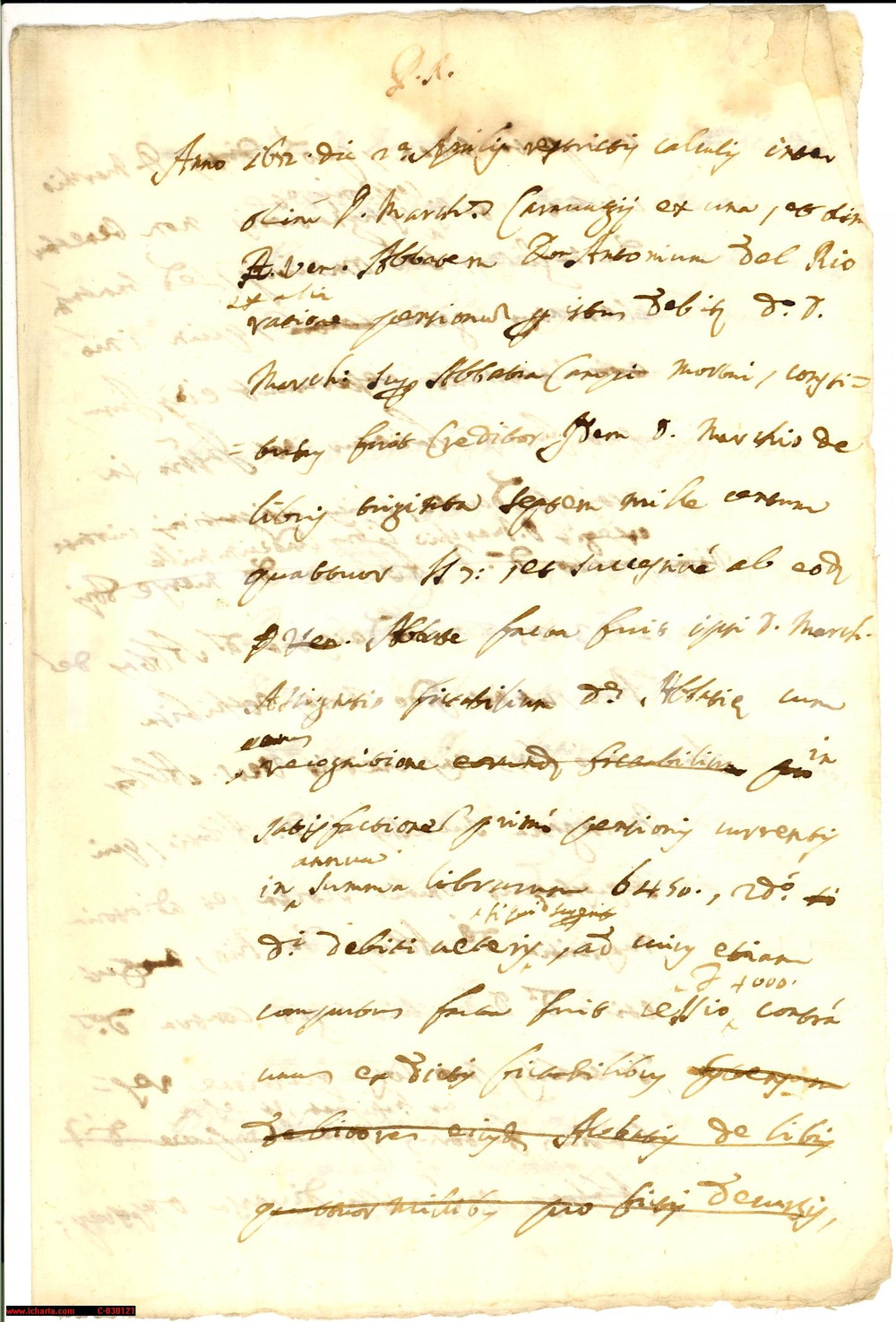Documento originale, autentico 1681 MILANO Dissidi per eredità abate Antonio DEL RIO 1