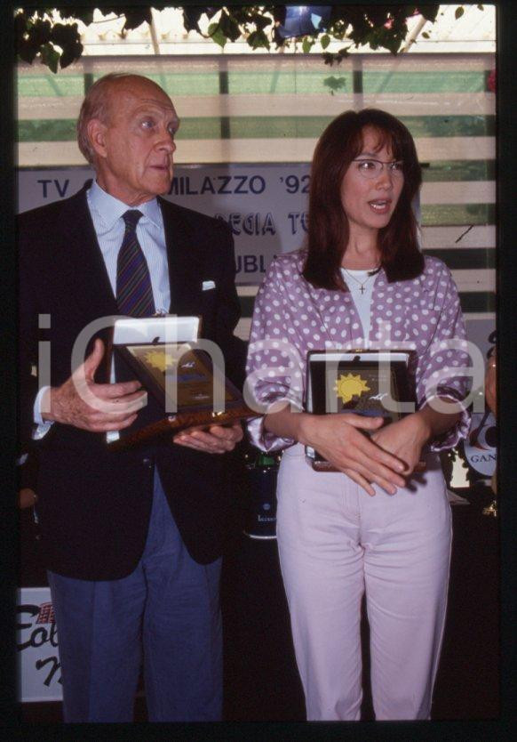 Fotografia d epoca originale Raimondo VIANELLO Kay SANDVIK  Premio TV MILAZZO 1992 35 mm vintage slide 1 1