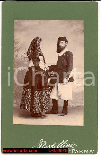 Fotografia d epoca originale 1901 NURRI CA COSTUMI SARDI Foto Rastellini Parma 1