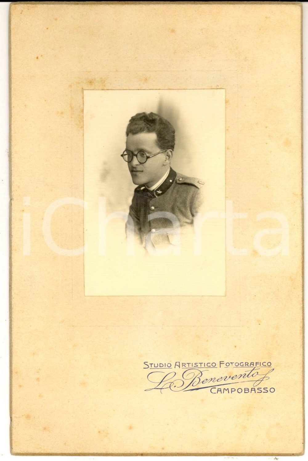 Fotografia d'epoca originale 1929 REGIO ESERCITO CAMPOBASSO Soldato 5Â° Reggimento Fanteria *Foto BENEVENTO 1