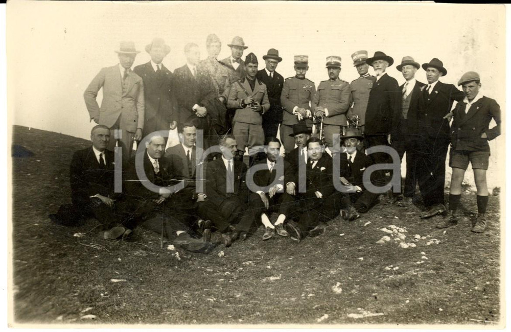 Fotografia d'epoca originale 1929 CAMPOBASSO Ufficiali in congedo 5Â° Reggimento Fanteria alle esercitazioni 1