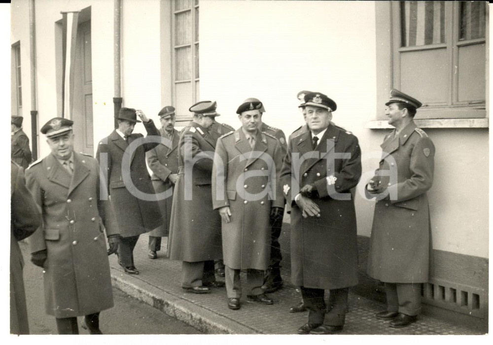Fotografia d'epoca originale 1961 BERGAMO Divisione LEGNANO - Generale Comandante durante una visita *Foto 1