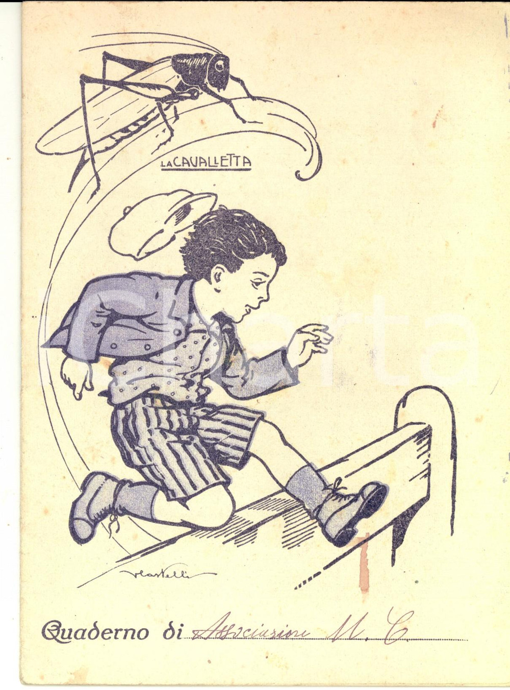 Oggetto da collezione cartaceo 1935 MONTESCHENO (VB) Quaderno verbali uomini AZIONE CATTOLICA 32 pp. 1