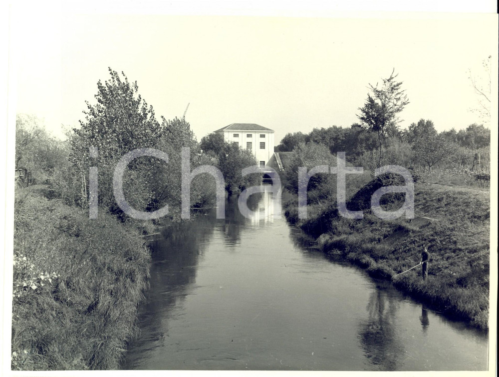 Fotografia d'epoca originale 1950 ca CHIGNOLO PO (PV) La nuova CHIAVICA DEL REALE *Fotografia artistica 1