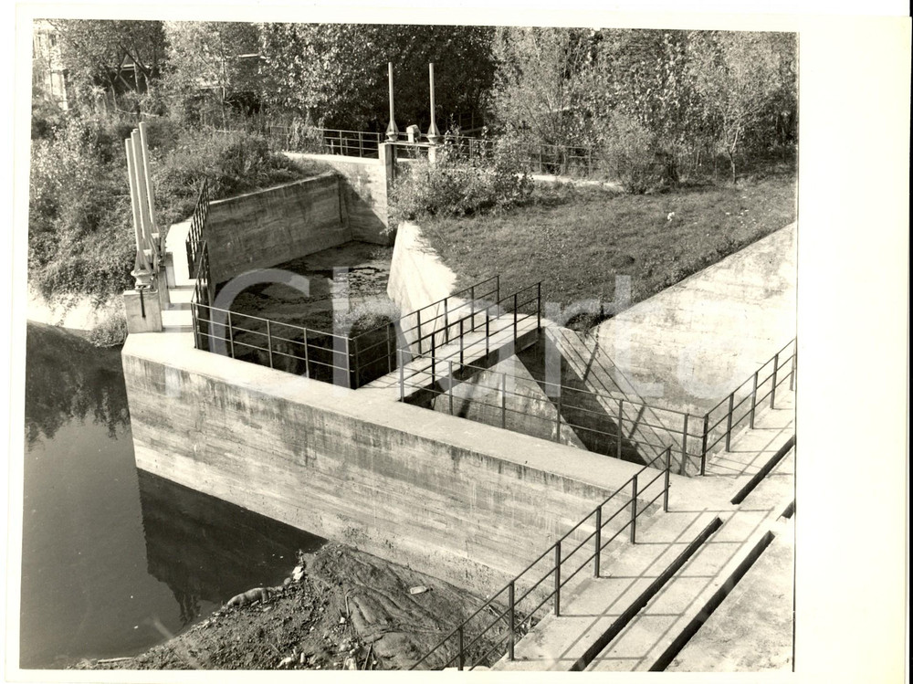 Fotografia d'epoca originale 1950 ca CHIGNOLO PO (PV) La nuova CHIAVICA DEL REALE - Struttura *Foto artistica 1