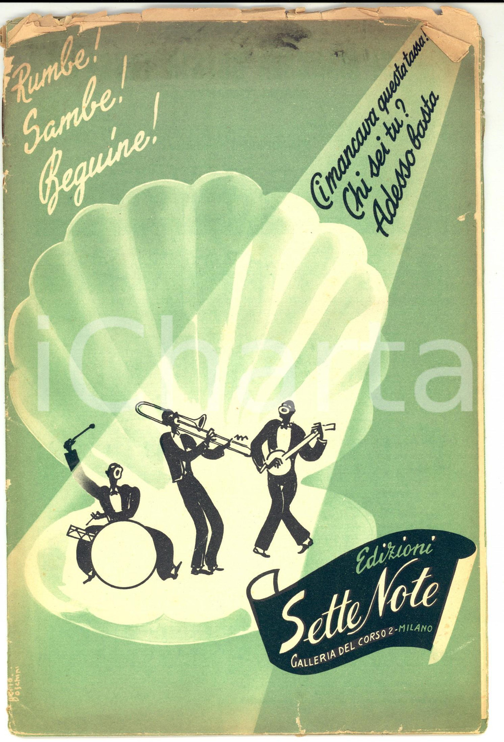 Oggetto da collezione cartaceo 1950 AA. VV. Ci mancava questa tassa! - Adesso basta *Spartiti ed. SETTE NOTE 1