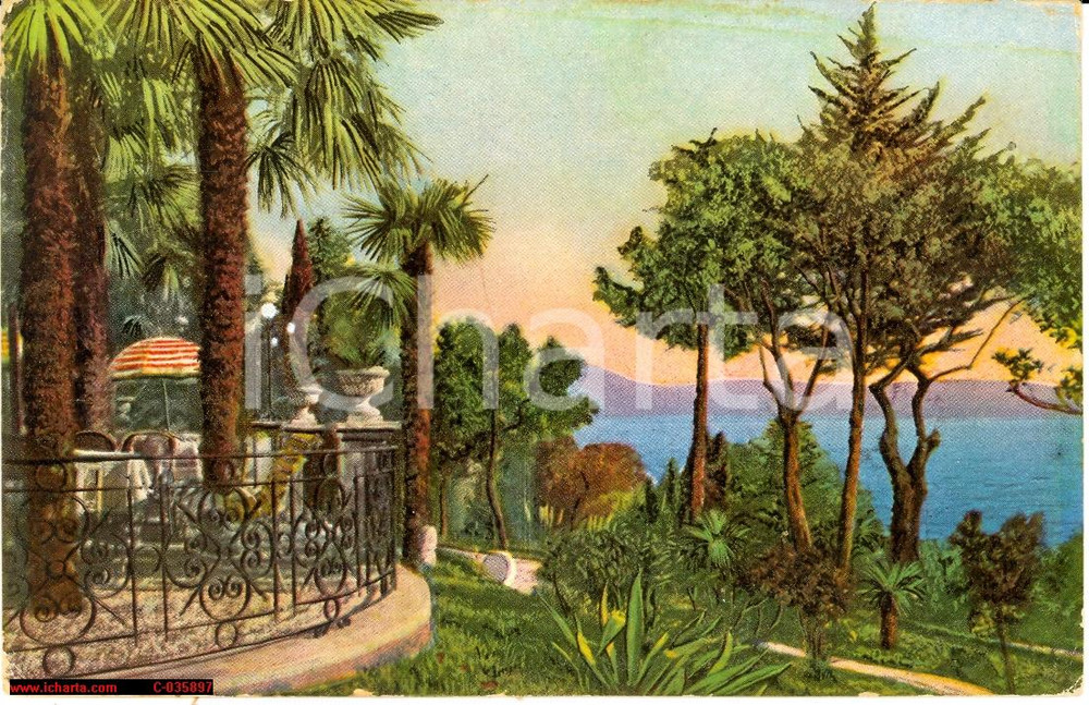Cartolina originale da collezione Gardone Riviera anni '30 - Hotel Pension Bellevue 1