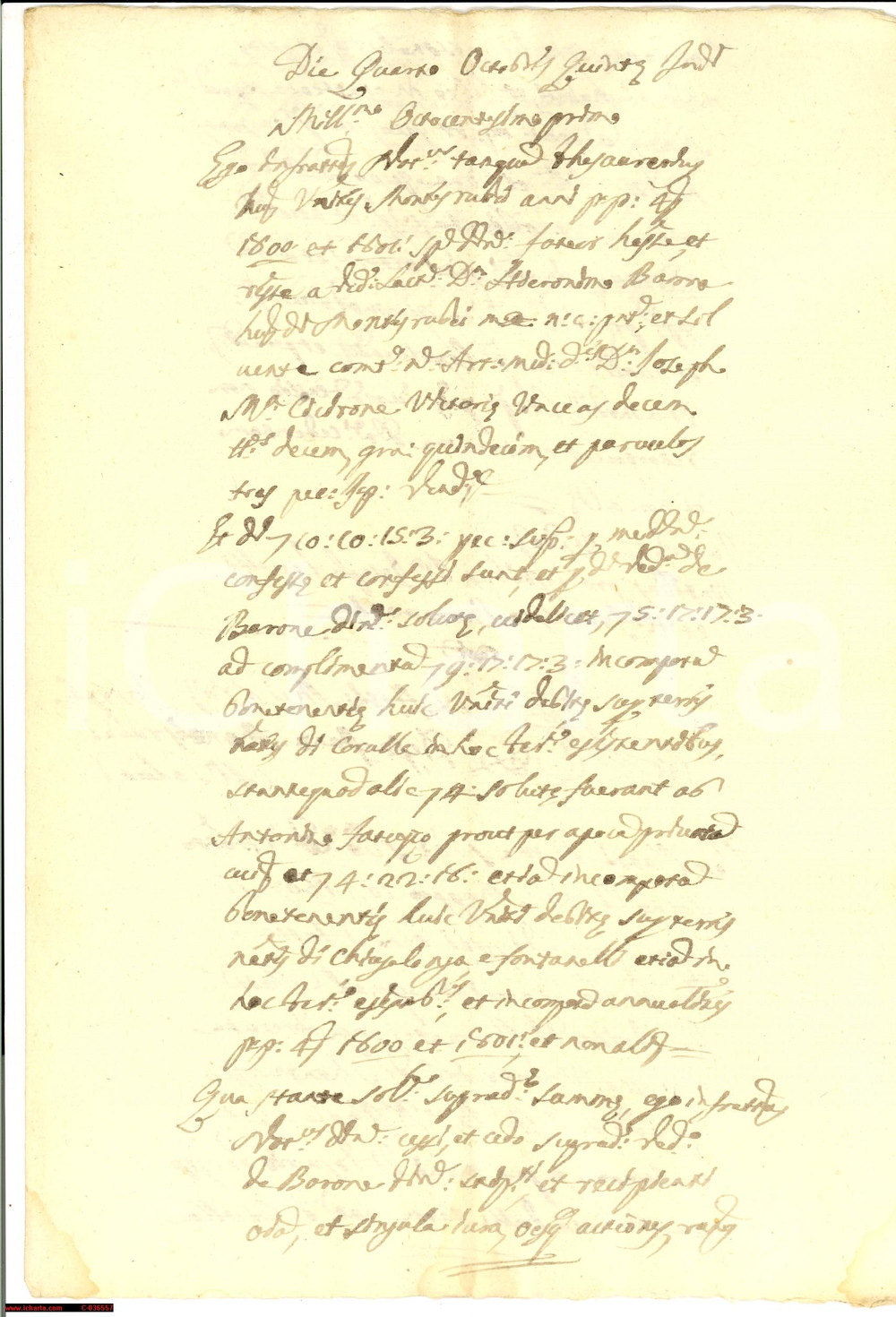 Documento originale, autentico 1801 MONTEROSSO ALMO (RG) buonatenenza terreni CORULLA 1