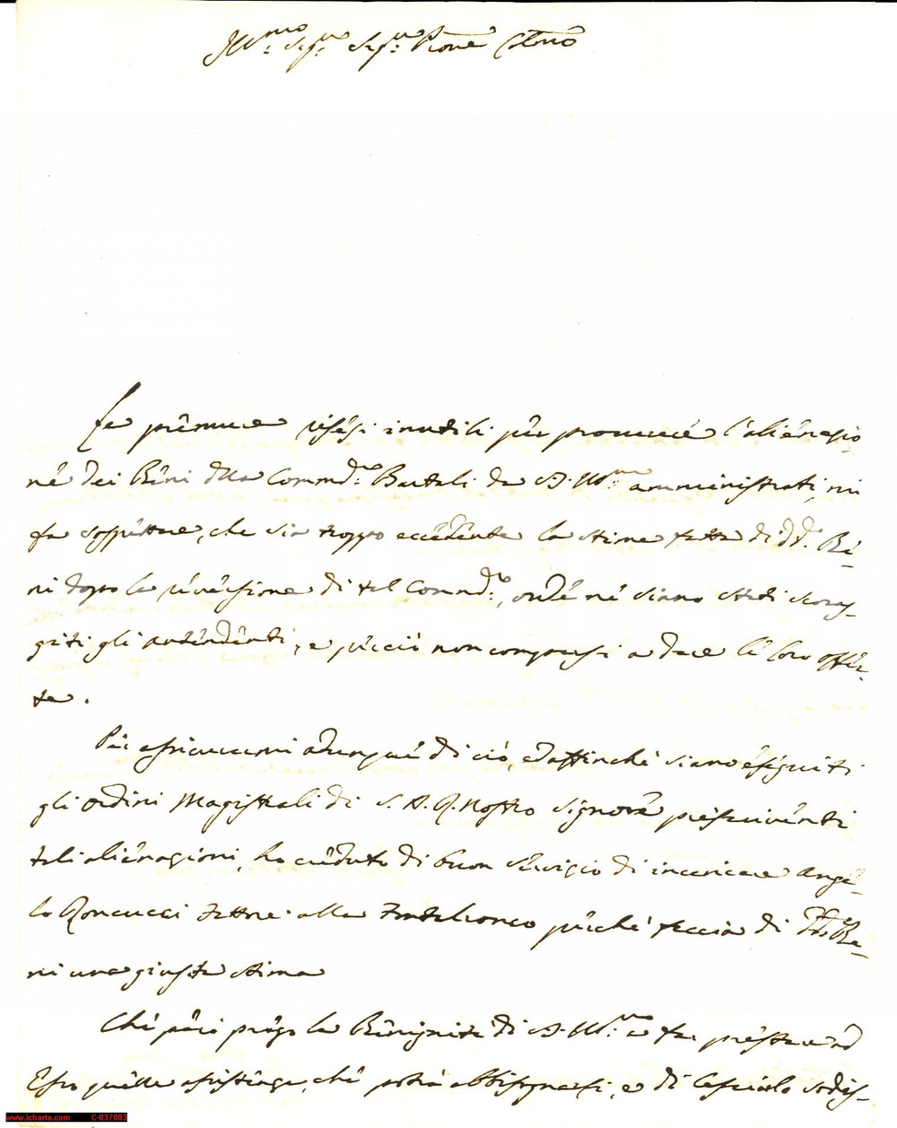 Manoscritto, lettera originale 1786 PISA Lettera amministrazione beni BARTALI 1