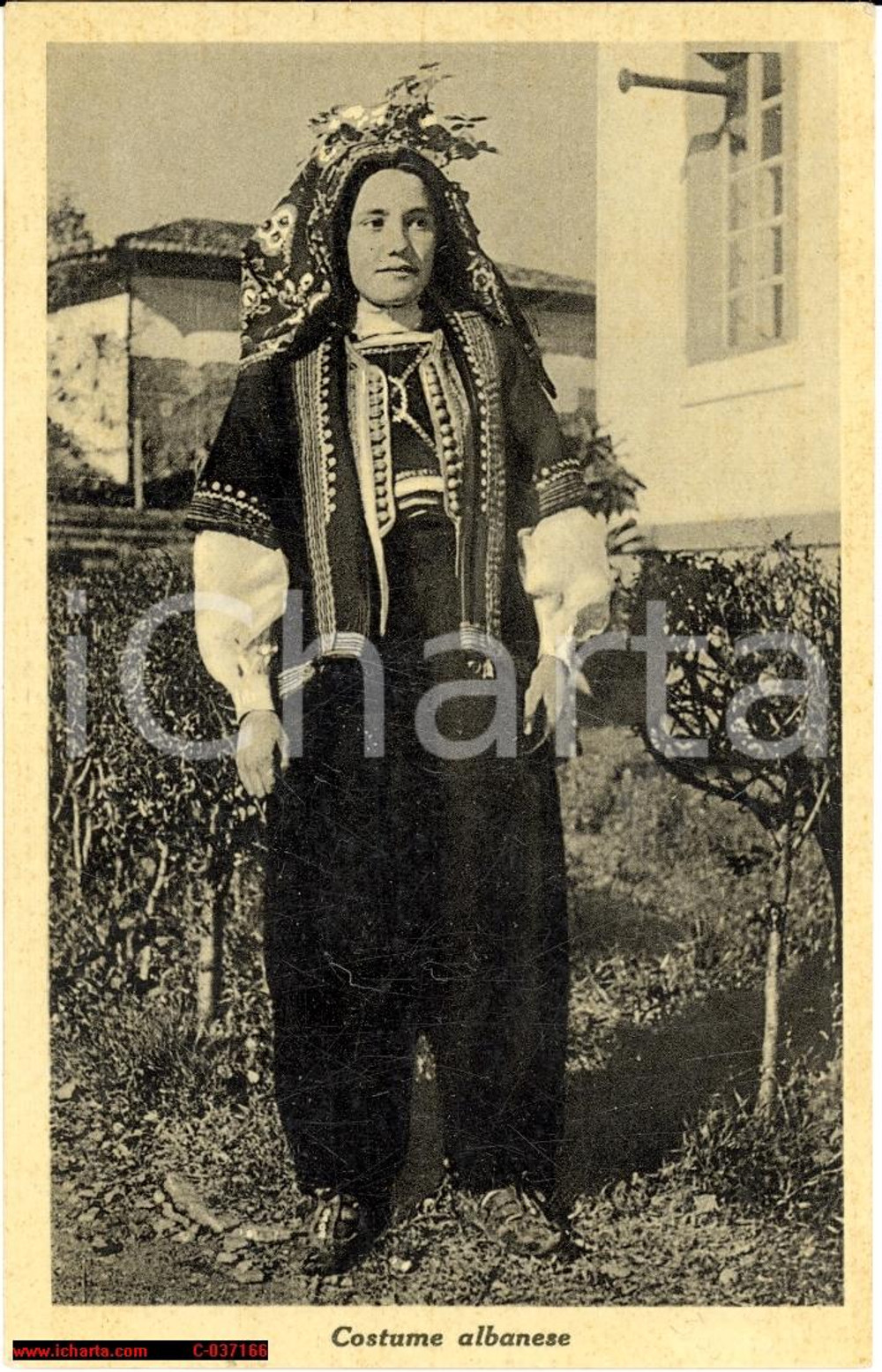 Cartolina originale da collezione 1925 Costume Albanese Albania - FP - NV 1