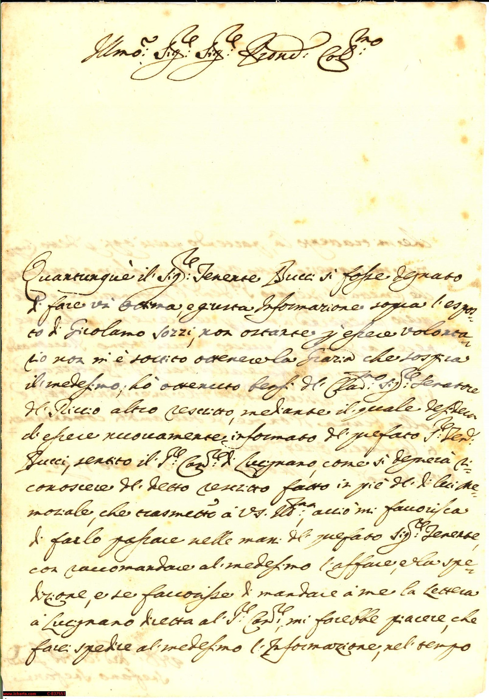 Manoscritto, lettera originale 1746 MONTEVARCHI AR Affari cancelliere Stefano STEFANI 1