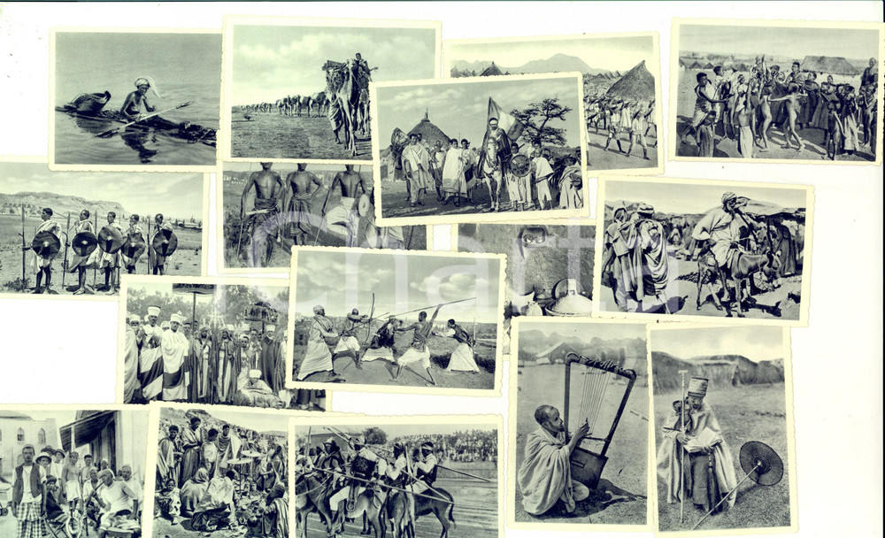 Fotografia d epoca originale 1940 ca AFRICA ORIENTALE ITALIANA Costumi tradizionali LOTTO 16 foto 9x6 cm 1