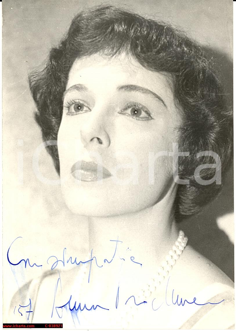 Autografo originale 1957 ANNA PROCLEMER Fotografia con dedica autografa 1