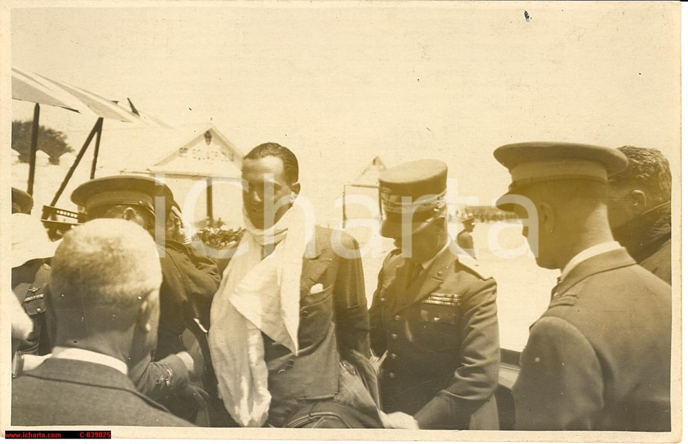 Fotografia d epoca originale 1931 LIBIA Umberto Savoia torna da Gadames Rosa del Sud 1