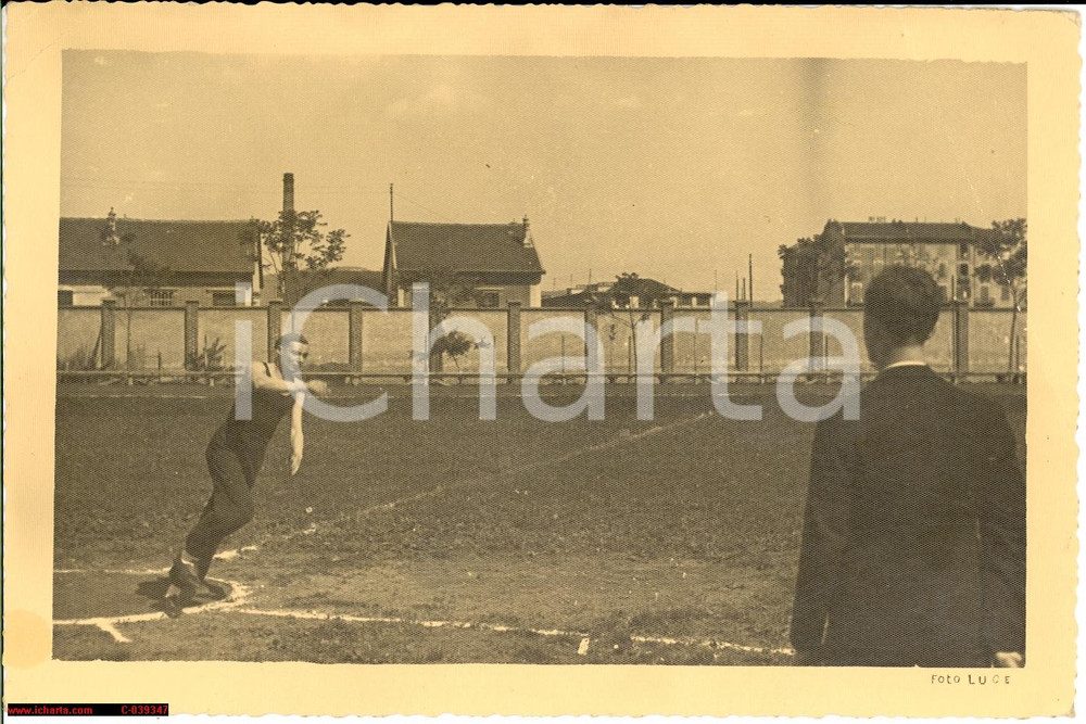 Fotografia d epoca originale 1930 ca TORINO Partita di pallapugno allo sferisterio Fotografia LUCE 1