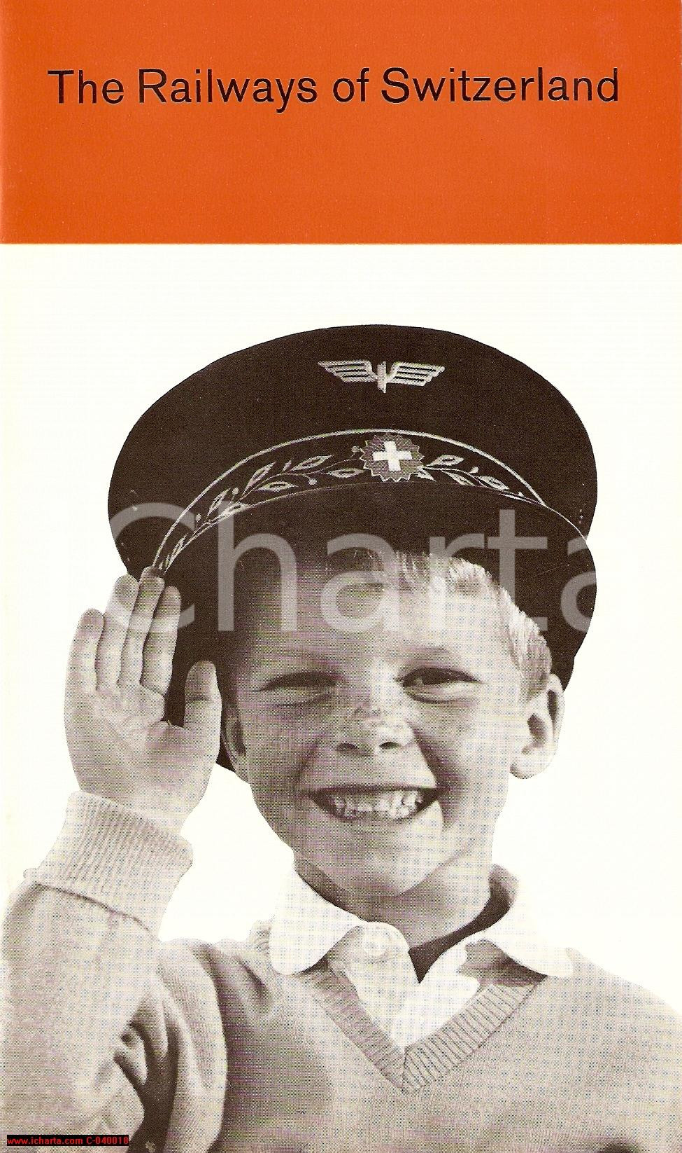 Materiale pubblicitario d’epoca 1965 JOSEF BRITT HANS STRICKER RAILWAYS OF SWITZERLAND Opuscolo 1