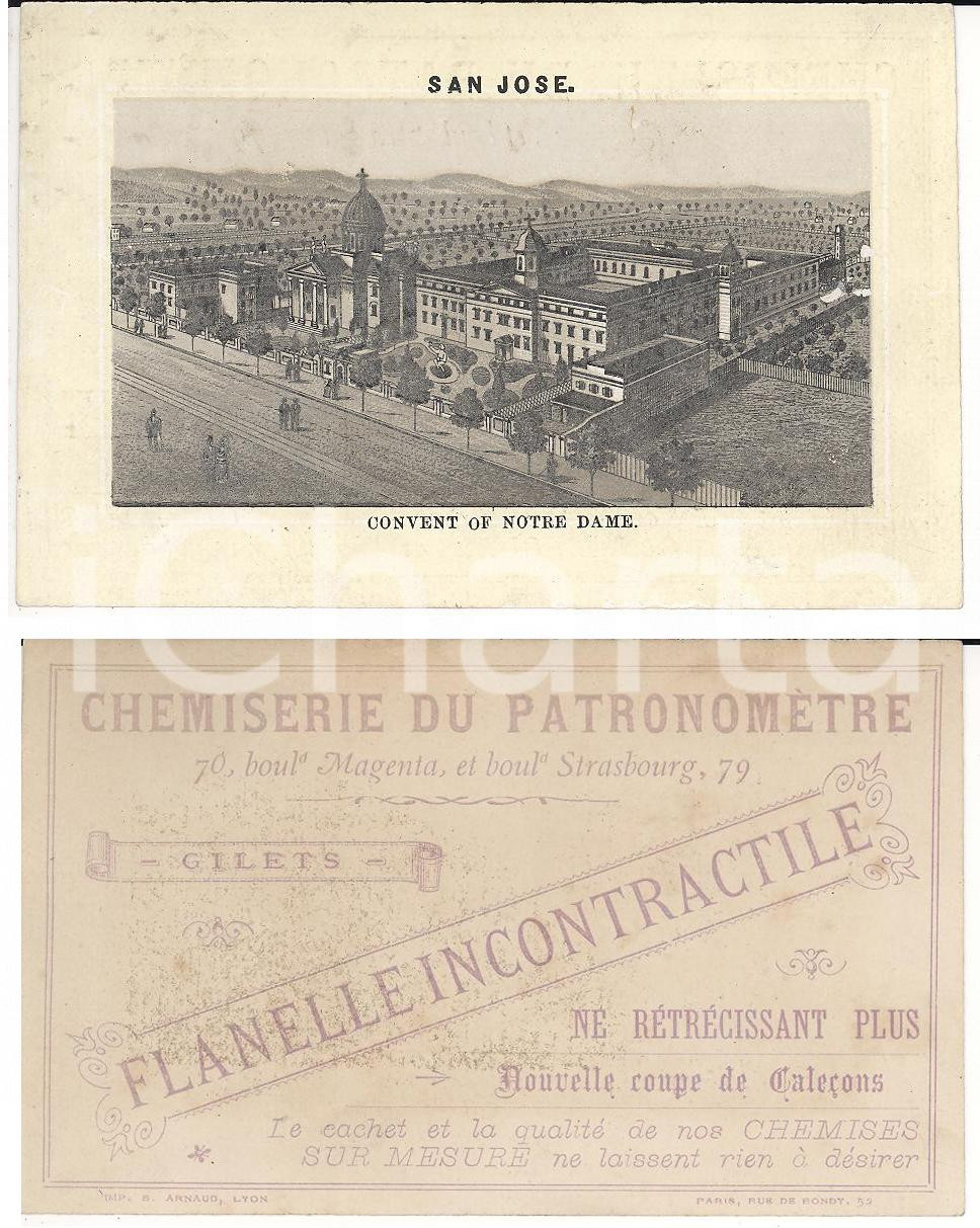Oggetto da collezione cartaceo 1890 PARIS Chemiserie du PATRONOMETRE publicitÃ© 1