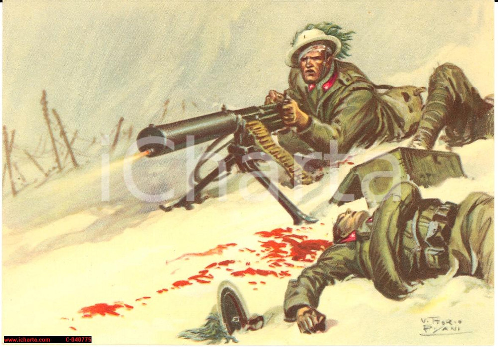 Cartolina originale da collezione 1936 I Centenario dei Bersaglieri, Vittorio PISANI, cartolina 1