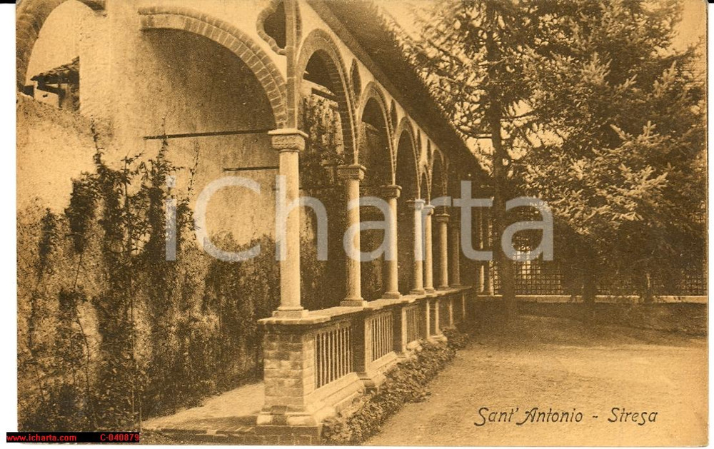 Cartolina originale da collezione 1927 Stresa - Veduta d'epoca chiostro Sant'Antonio 1