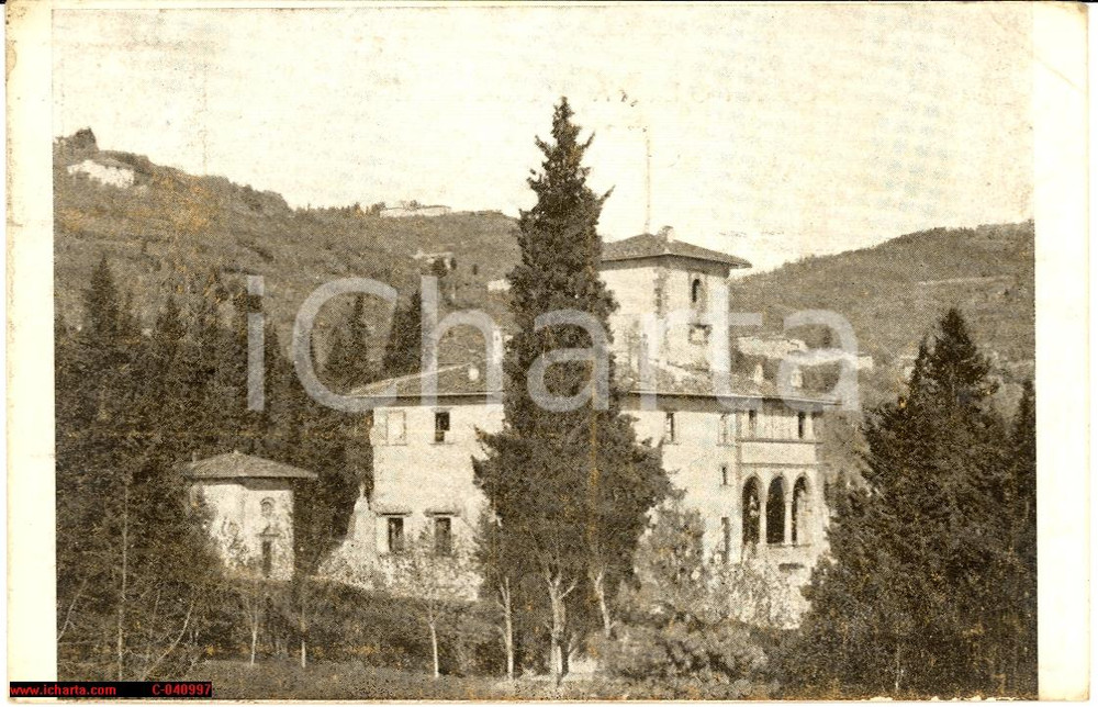 Cartolina originale da collezione 1927 CAREGGI FI Villa Zileri Carrega FP NV 1