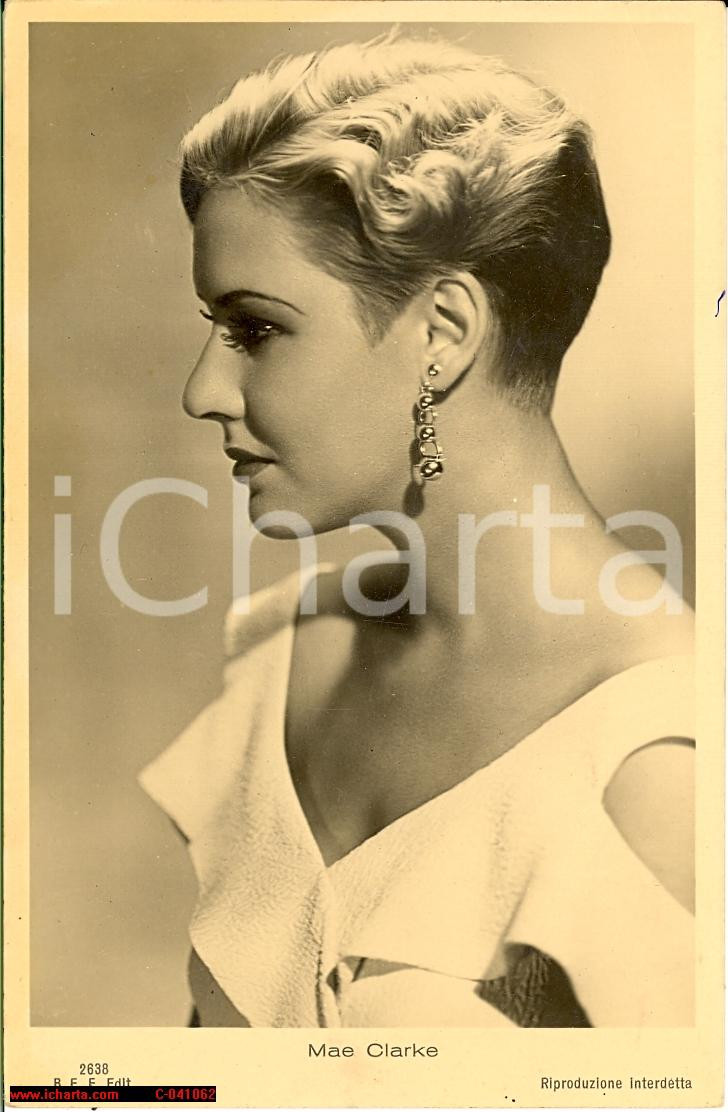 Cartolina originale da collezione 1940 Mae CLARKE Vintage card FP NV 1