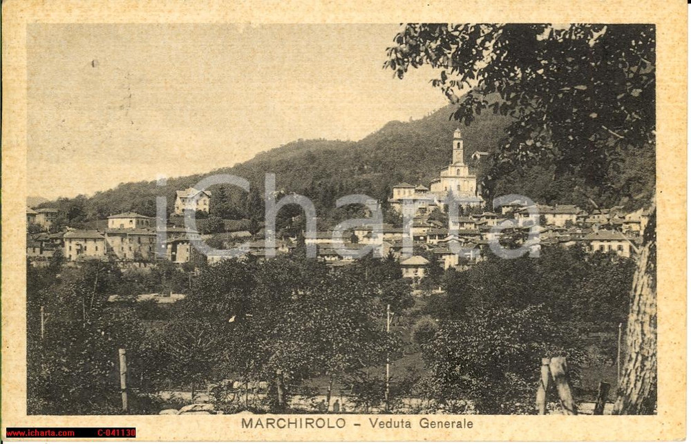 Cartolina originale da collezione 1933 MARCHIROLO VA Veduta generale FP VG 1